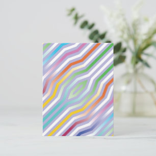 Symmetric diagonal stripes background 1 postcard