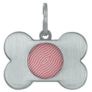 Symmetric diagonal stripes background 5 pet ID tag