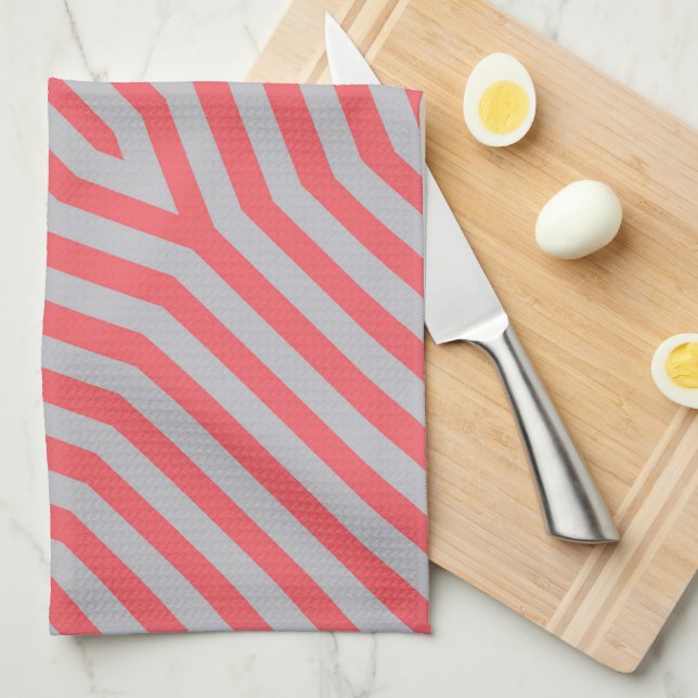 Symmetric diagonal stripes background 5 tea towel (Quarter Fold)