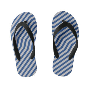 Symmetric diagonal stripes background 6 kid's flip flops