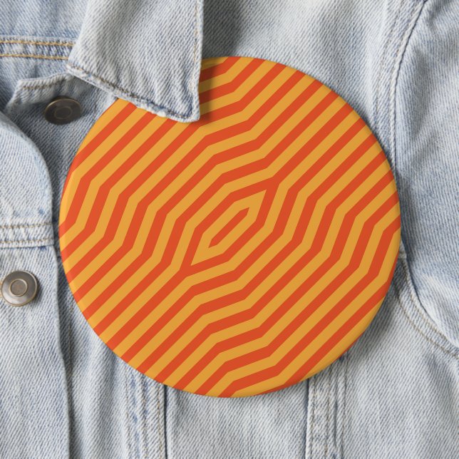 Symmetric diagonal stripes background 8 6 cm round badge (In Situ)