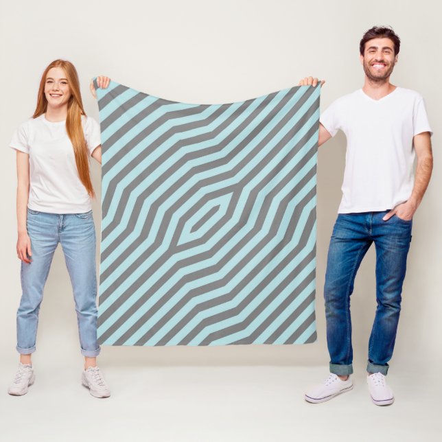 Symmetric diagonal stripes background 9 fleece blanket (In Situ)