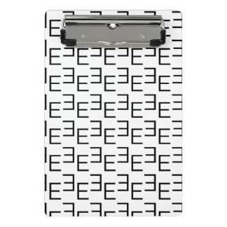 Symmetric E Monogram T-Shirt, Minimalist Geometric Mini Clipboard