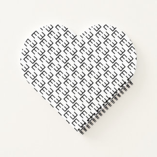 Symmetric E Monogram T-Shirt, Minimalist Geometric Notebook