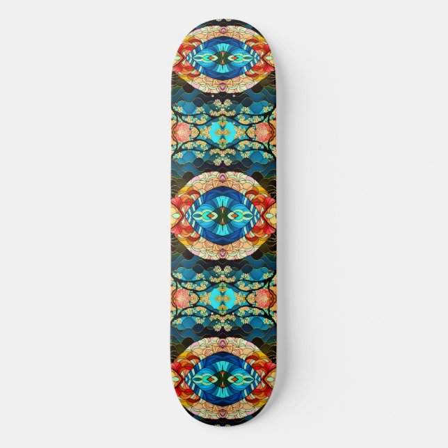 SYMMETRIC FOREST JAPANESE ART STYLE SKATEBOARD (Front)