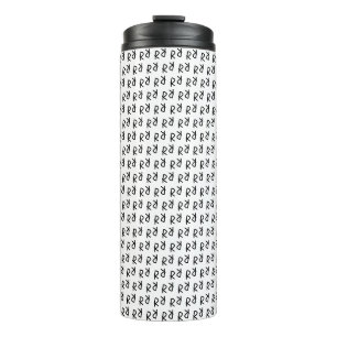 Symmetric R Line Art T-Shirt, Minimalist Doodle Ab Thermal Tumbler