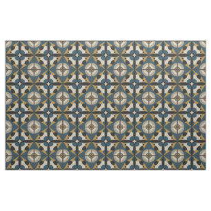 Symmetrical Abstract Art with Bold Geometric Fabric