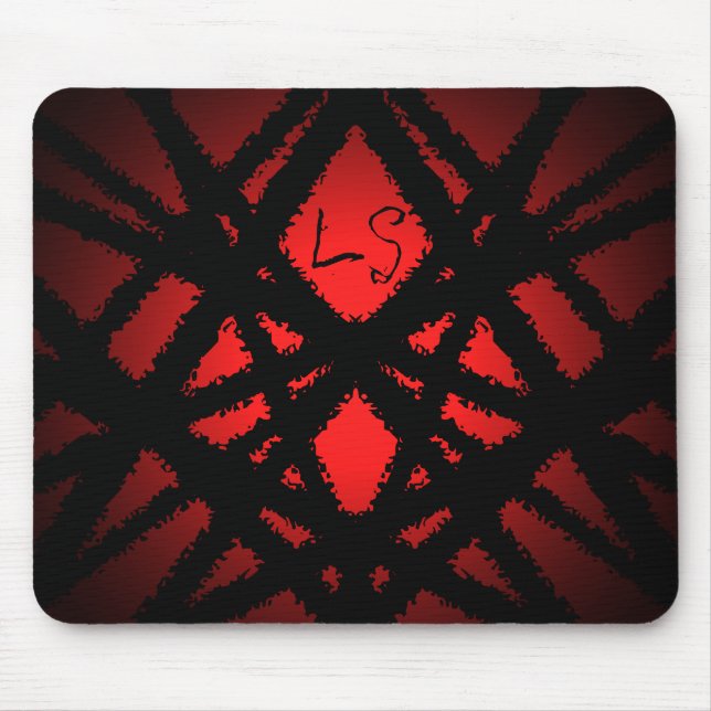 Symmetrical abstract monogram mouse mat (Front)