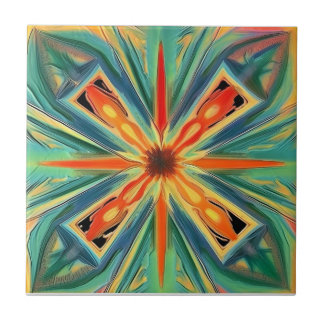 Symmetrical Blooms Tile