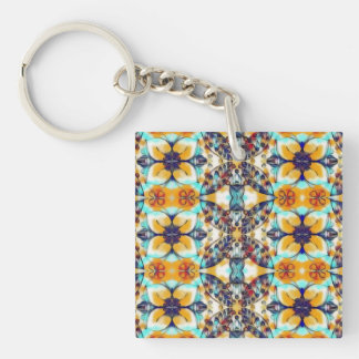 Symmetrical bold flower keychain