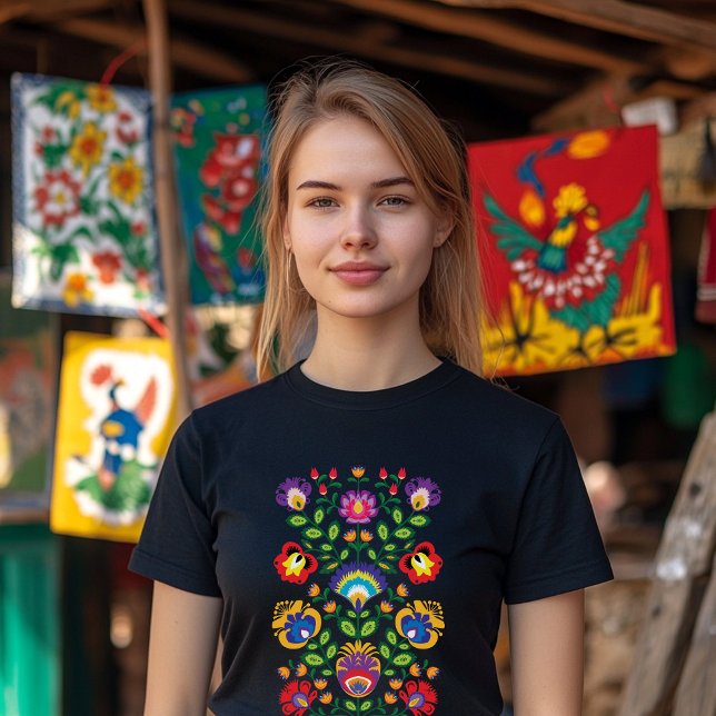 Symmetrical Folk Wycinanki  T-Shirt (Polish folklore t shirt )