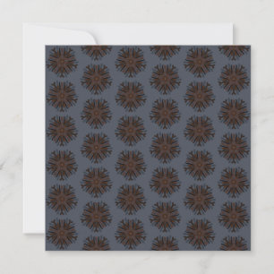 Symmetrical Line Drawing Mechanical Floral Style Card
