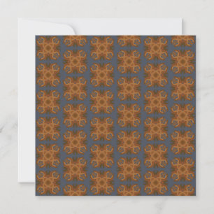 Symmetrical Line Drawing With Earth Tone Colors Card