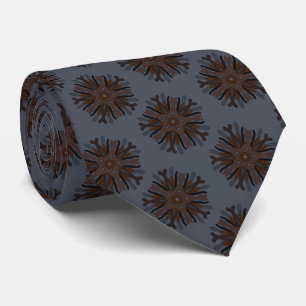 Symmetrical Line Drawing With Earthy Brown Colors Tie