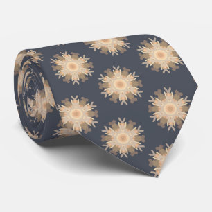 Symmetrical Line Drawing With Earthy Brown Colors Tie