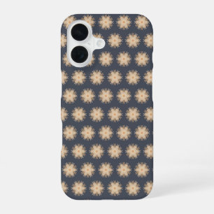 Symmetrical Line Drawing With Earthy Brown Colours iPhone 16 Case
