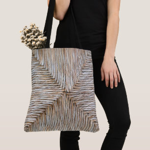 Symmetrical Natural Bamboo Fibre Weave  Tote Bag