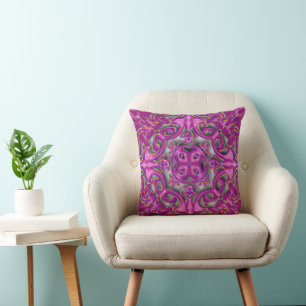 Symmetrical pattern (azulejos like) cushion