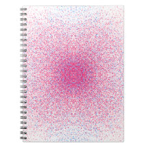 Symmetrical pink and blue fine-grained mandala
