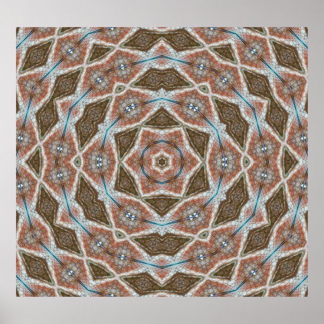 Symmetrical scales: circular tissue pattern. poster (Front)