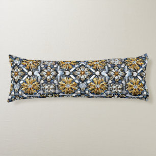 Symmetrical snowflake pattern body cushion