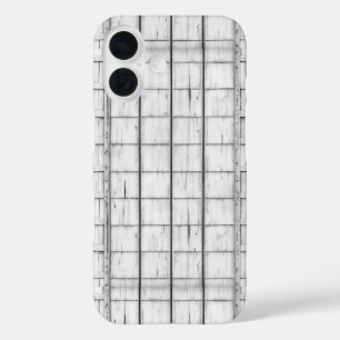 Symmetrical Whitewashed Wood Pattern iPhone 16 Case