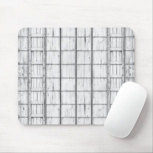 Symmetrical Whitewashed Wood Pattern Mouse Mat