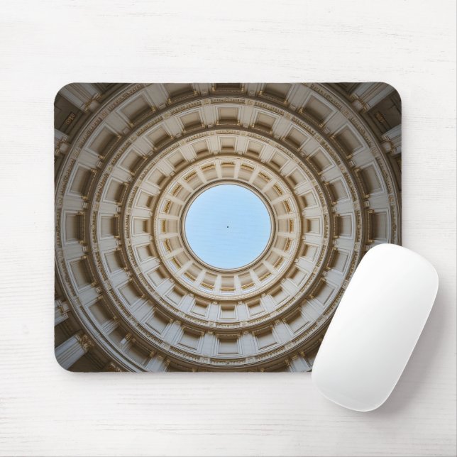 Symmetrical Worm's-Eye View of a Grand Dome Mouse Mat (With Mouse)