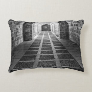 Symmetry in black and white decorative cushion