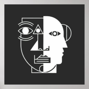 Symmetry Interrupted: The Face Between Angles T-Sh Poster