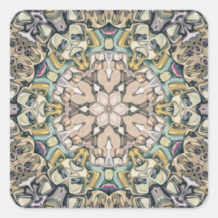 Symmetry of Shapes Square Sticker