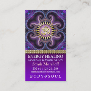 Symmetry OM Yoga Meditation Business Card
