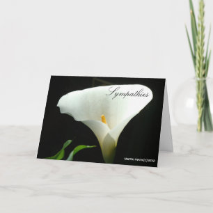 Sympathies - Calla Lily Card