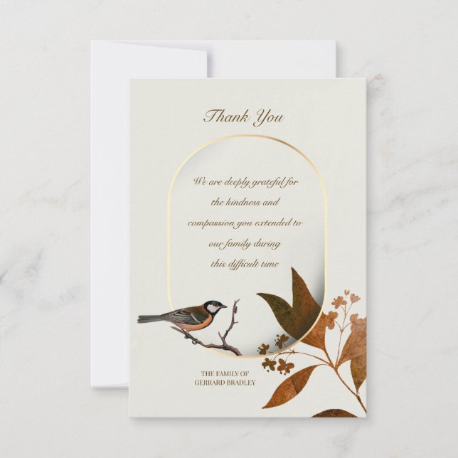 Sympathy Acknowledgement Card (Front)
