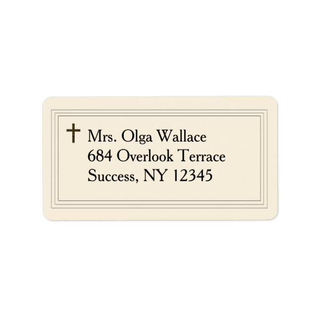 Sympathy Acknowledgement Return Address Labels  (Front)