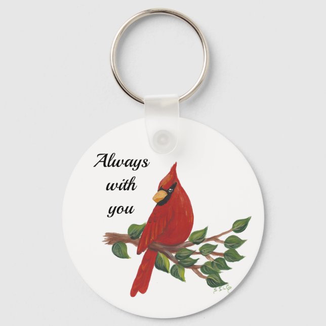 sympathy Always with you Cardinal  Key Ring (Front)
