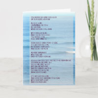Sympathy and Grief Poem- Hawaii Sea Card