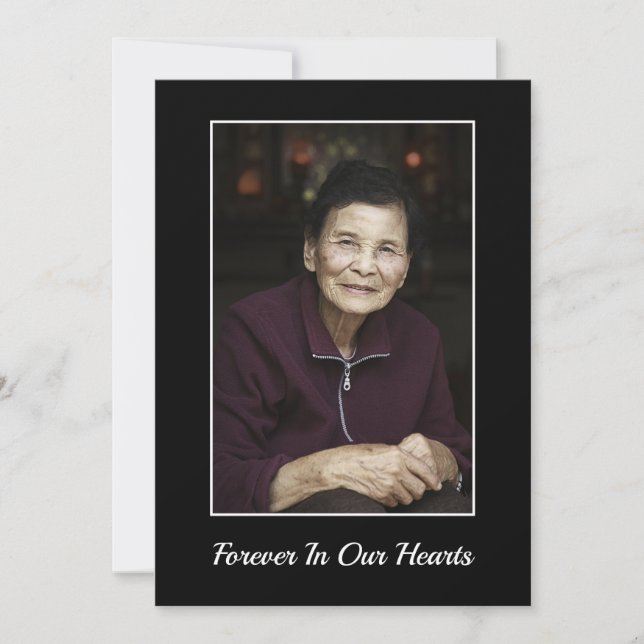 Sympathy Bereavement Memorial Funeral Custom Photo Thank You Card (Front)