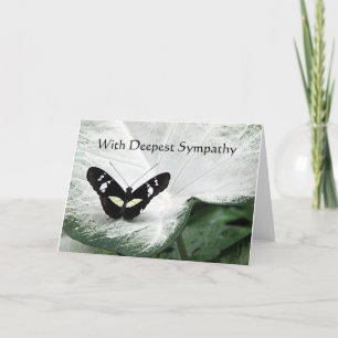 Sympathy - Black butterfly Card