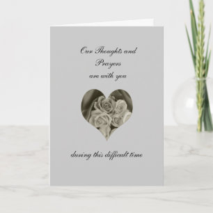 Sympathy Black & white roses Card