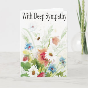 Sympathy blue and White Daisies Card