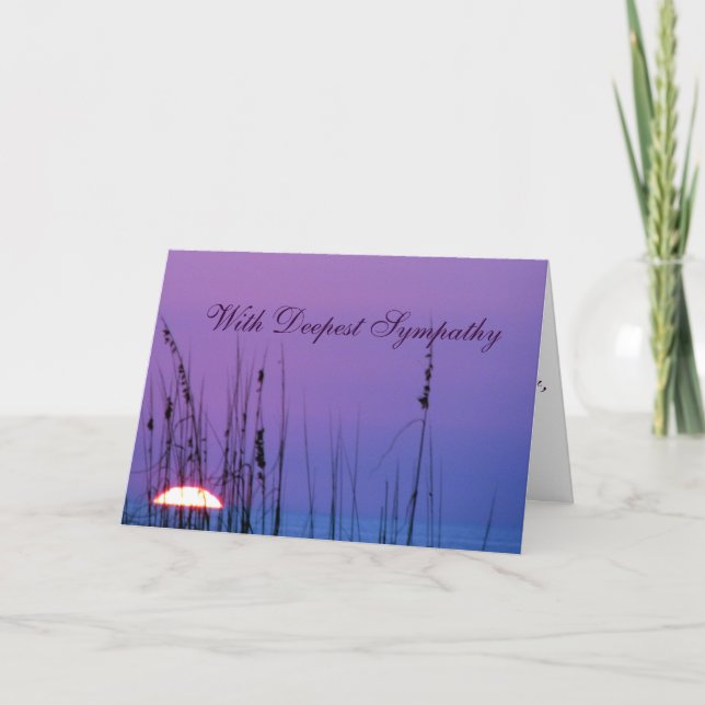 Sympathy Blue Sunset Card (Front)