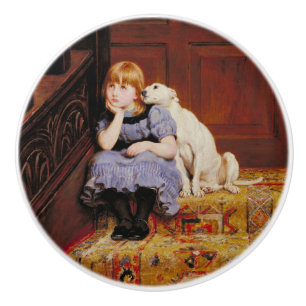 Sympathy (by Briton Riviere) Ceramic Knob