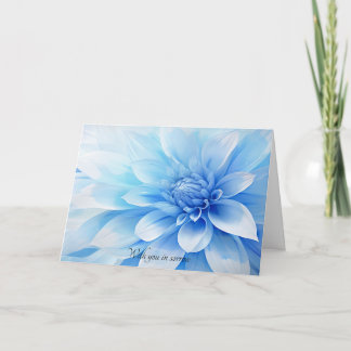 Sympathy Card Blue floral