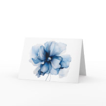 Sympathy Card Blue floral prayer