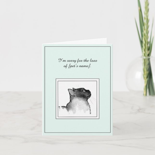 Sympathy Card for Balinese Cat  (Front)