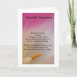 sympathy card for family and friends