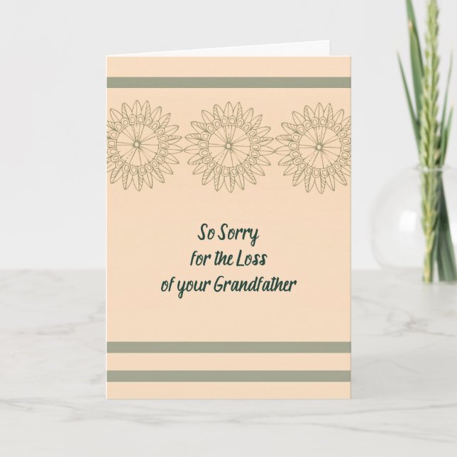 Sympathy Card for Grandfather (Front)