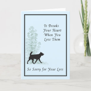 Sympathy Card for Large Dog