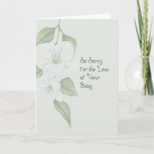 Sympathy Card for Loss of Baby Green Floral